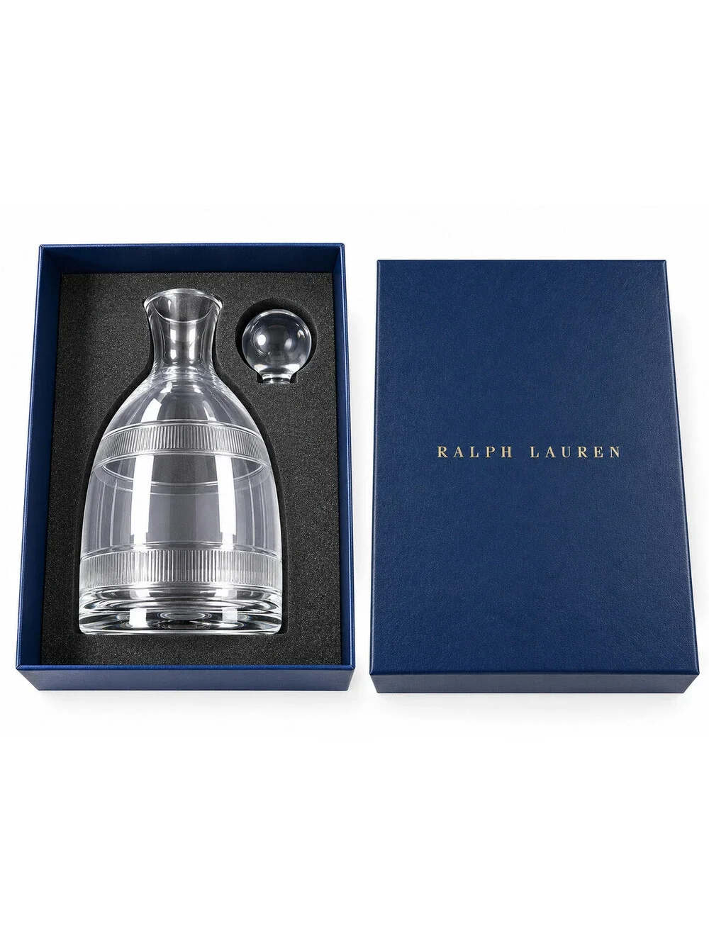 Ralph Lauren Home Langley Crystal Decanter Slovakia New in Box $395
